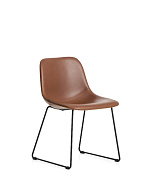 Стул Zahara из коричневой экокожи с черными стальными ножками 500_191_3066034